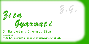 zita gyarmati business card